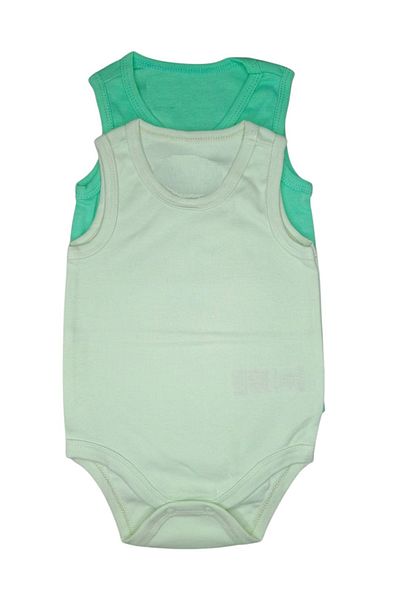 For My Baby Sleeveless Badi Baby Girl / Boy Undershirt with Snaps at the Bottom, Pack of 2