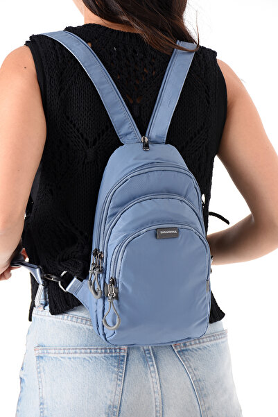 H&D COLLECTİON Унісекс парашутна тканина, водостійка, з 3 відділеннями, з перехресними ременями та ременями для спини, сумка-боді