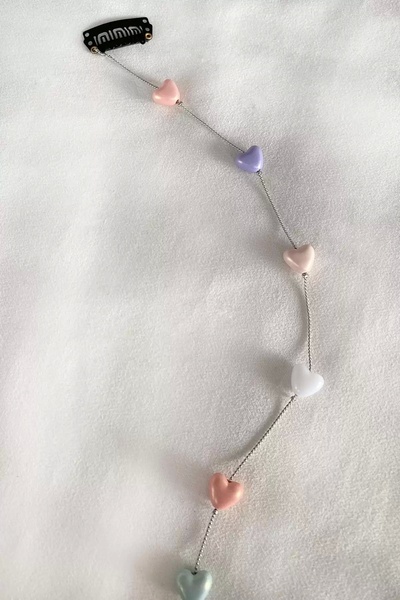 TakıDolabı Accesoriu pentru păr cu detaliu de inimă de culoare argintie