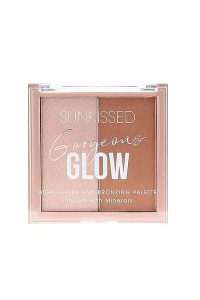 Sunkissed Παλέτα illuminator και bronzer, Sunkissed, Gorgeous Glow, Παλέτα Highlighter & Bronzing, 2 χρώματα