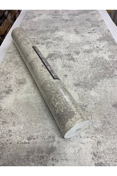 KOÇ YAPI DEKOR Tutkal Hediye Gri Simli Dokulu Kumaş Dokulu Ithal Duvar Kağıdı