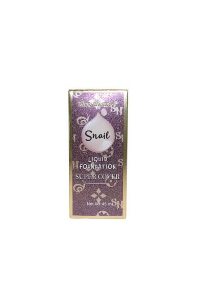 Kiss Beauty Fond de ten cu extract de melc a coperire, Kiss Beauty, Snail, Super Cover, 332, 45 ml