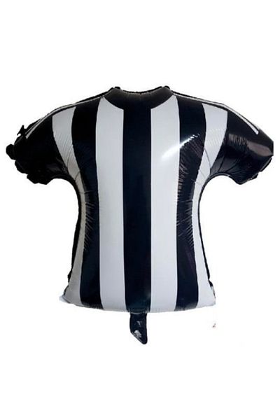 Deniz Party Store Black and White Fan Jersey Shaped Foil Balloon 1 Piece 45 cm