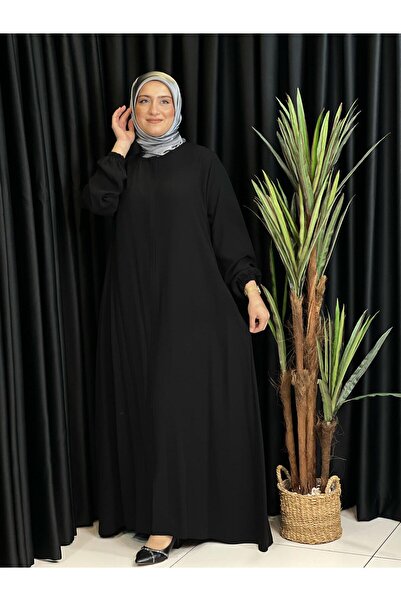 Butik büyük beden Sade Krep Ferace