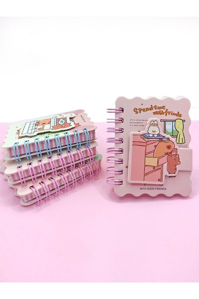 Limmy Mini blocnotes amuzant Capybara Rabbit Bear Pocket Size 7x8 cm