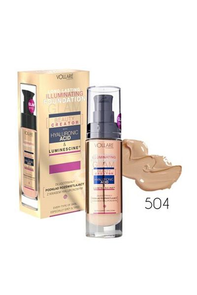 Vollare Rozjasňující oční krém Fond de ten Vollare, kyselina hyaluronová, odstín 504 Natural Tan