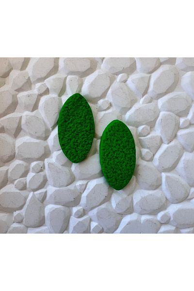 ACCESSORY Green Oval Earrings