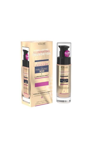 Vollare Rozjasňující oční krém Fond de ten Vollare, kyselina hyaluronová, odstín 504 Natural Tan