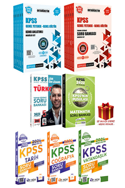 Pegem Akademi Yayıncılık 2026 KPSS Ortaöğretim Konu Anlatımlı Modüler + Soru ...