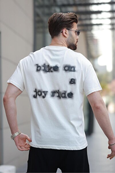 Madmext Λευκό εμπριμέ Basic ανδρικό T-Shirt E7150