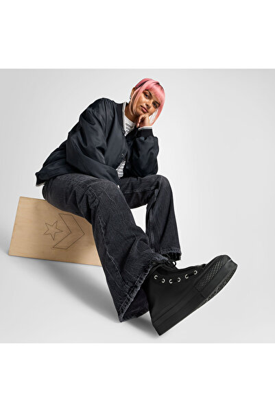 Converse Chuck Taylor All Star Lift Unisex Siyah Deri Bot