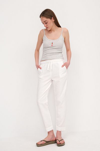 Addax Rope Tied Leg Detailed Trousers PN5134-PNI