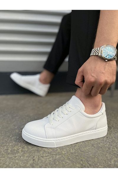 Zerenyus Ανδρικό αθλητικό παπούτσι JY165 Elite Lace-Up - Λευκό