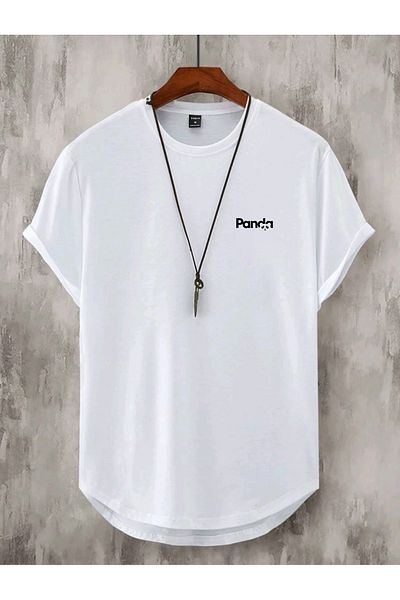 FAVORİST Panda Oval Cotton Summer Unisex Tshirt