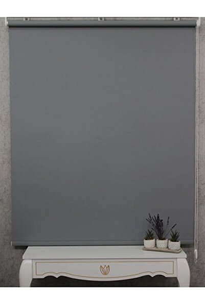 NetworkAvm Ithal Kalın Koyu Gri Zebra Stor Güneşlik Perde Etek Dilimsiz(alümi...