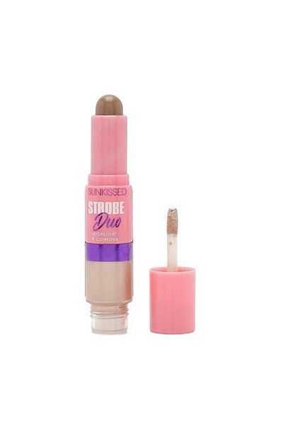Sunkissed Highlighter and contour stick, Sunkissed, Strobe Duo, Highlight Contour, 13 g