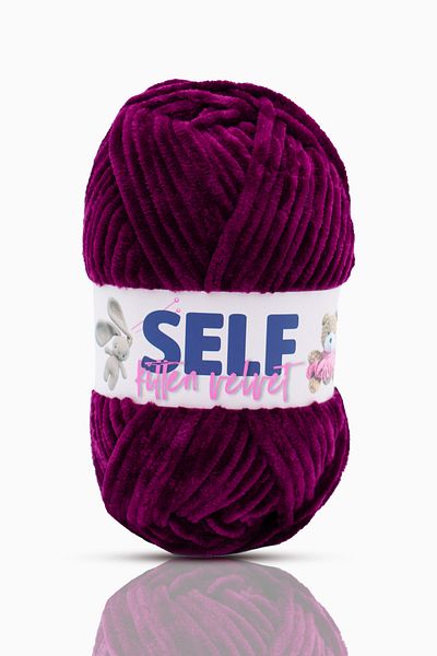 Self Plum Velvet Yarn Kitten Velvet, Amigurumi, Toy, Blanket Hand Knitting Yarn