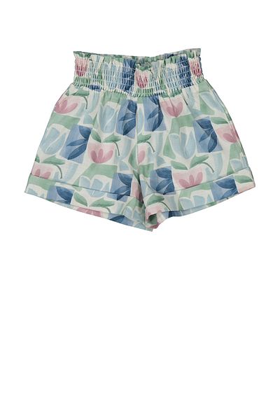 MAYORAL Pantaloni scurți cu imprimeu floral pentru fete 4-8 ani verde