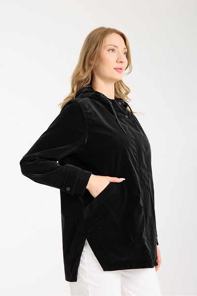 Wise Women's Relaxed Fit Hooded Trench Coat