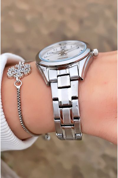 Daniel Klein Silver Color Women's Wristwatch - Bracelet Gift