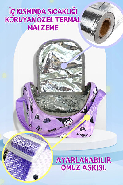 Bevitton İlk Okul Çantası 3'lü Seti Ilkokul Çantası Karakter Desenli Takım Kız Çocuğu Lila