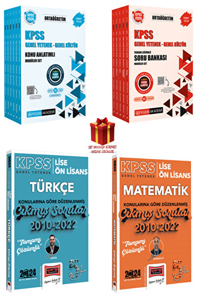 Pegem Akademi Yayıncılık 2026 KPSS Ortaöğretim Konu Anlatımlı Modüler+ Soru B...