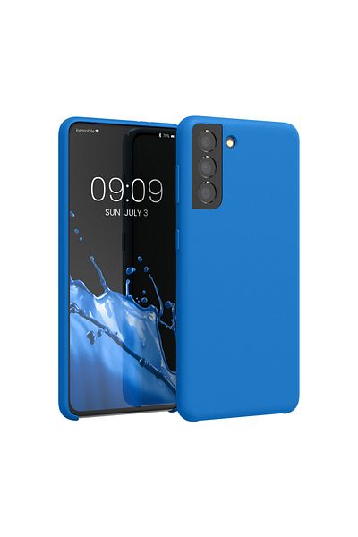 KWmobile Carcasă pentru Samsung Galaxy S21, silicon, albastră, 54056.228