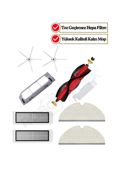 robotyedek Roborock S6/S6 Pure - Set de 9 piese de schimb compatibile: filtru...