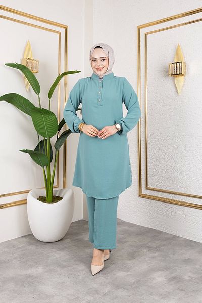 Nevayla Moda Aerobin Υφασμάτινο Σετ Διπλό - Water Green / T0109