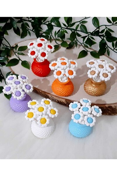 Genel Markalar Renkli Mini Vazo Çiçekli 6'lı Set, Şık ve Dekoratif Hediye Seçeneği