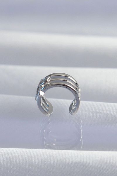 Clariss النحاس الفضة اللون البرسيم Earcuff القرط