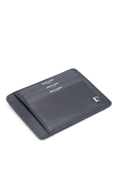 Pierre Cardin Navy Blue Analine Unisex Leather Card Holder 0422O15