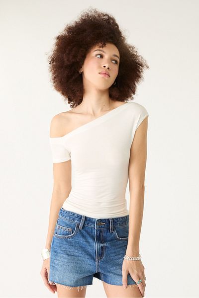 Stradivarius Asymmetrical neckline top