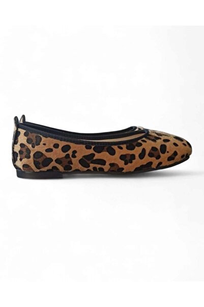 Beyond Women's Leopard Leather Daily Low Heeled Comfortable Ballerinas Byndmrj01