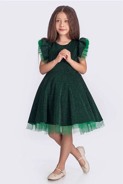 vestitino Girl's Evening Dress Tulle Detailed Glitter