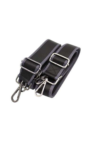 Anatolia Polyester Black-Smoked Adjustable Bag Shoulder Strap (4 Cmx120 cm)