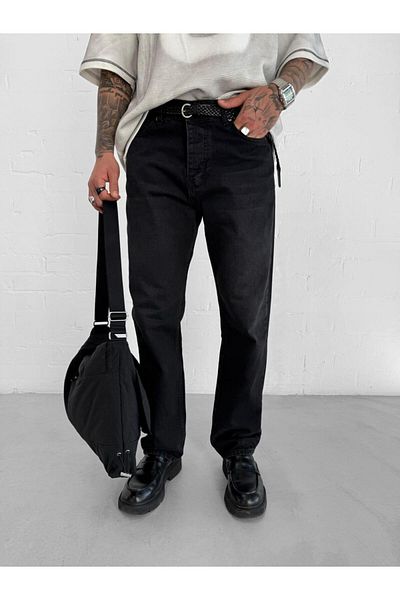 ablukaonline Ανδρικό τζιν Regular Fit - Μαύρο