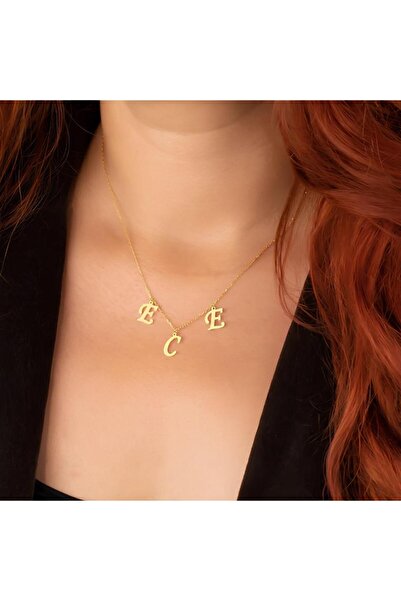 DİAMİNE PIRLANTA 14 Ayar 3 Harfli Altın İsim Kolye