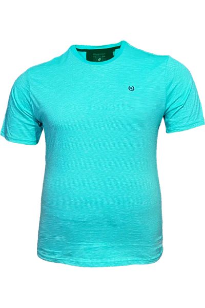 montecarlo Large Size Striped Combed Cotton T-Shirt