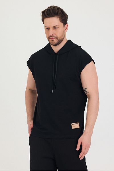 COOL TARZ Φαρδύ μπλουζάκι Unisex με κουκούλα μηδενικό μανίκι