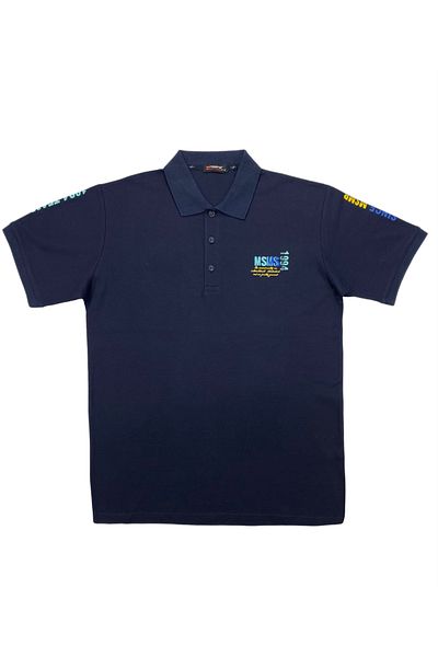 Masimar 100% Cotton Polo Neck T-Shirt with Print Detail