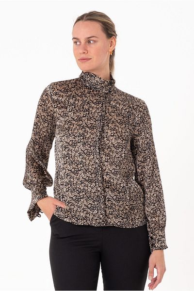 SCREENSHOT Women's 100% Satin Floral Shirt / Ideal for Casual and Special Occasions