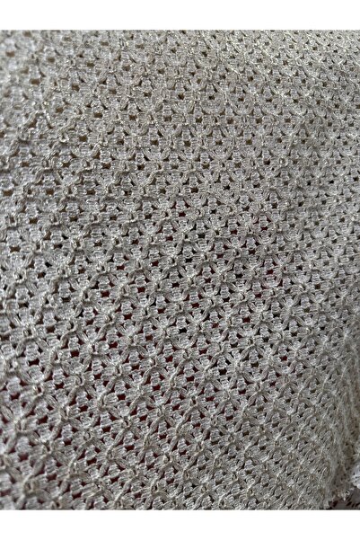 METERİAL Țesătură din dantelă tricotată cu model floral cu sclipici, design s...