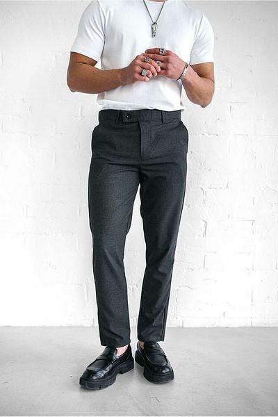 ablukaonline Men's Quality Flexible Lycra Ankle Length Fabric Trousers