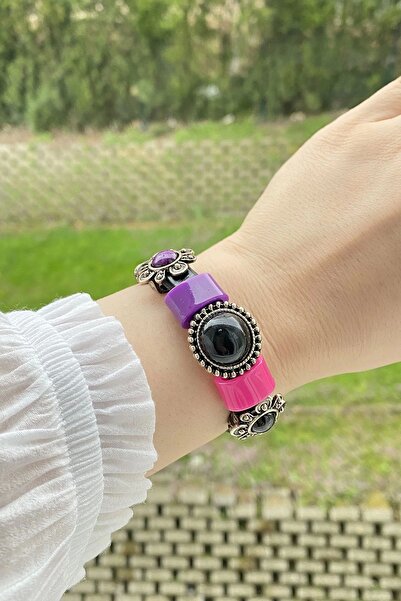 TakıDolabı اسوارة نسائية جلد حجر دائري