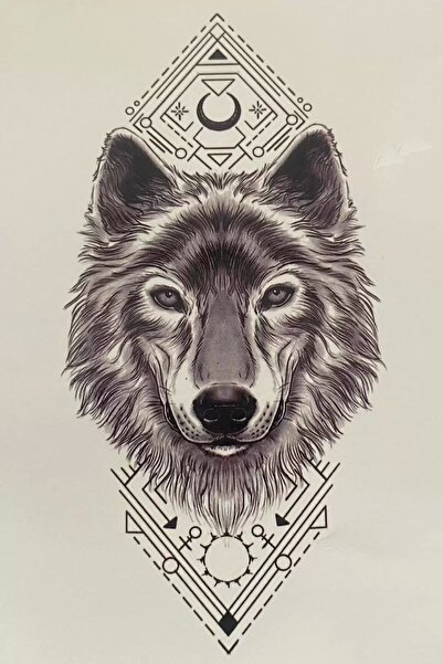 TakıDolabı Geçici Kurt Figürlü Dövme Tatto