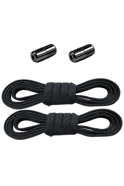 hapshoe Adjustable 1 Pair Black Screw Capsule End 6 mm Rubber Practical Laces
