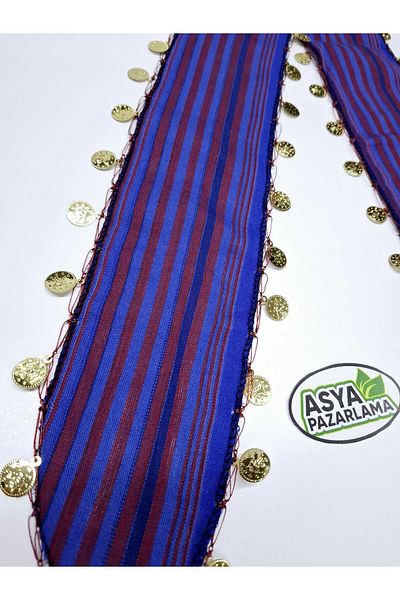 ASYA PAZARLAMA Black Sea Burgundy Blue Lira Keşan, Scarf, Shawl, Scarf, Hair Band, Bandana, Puşi
