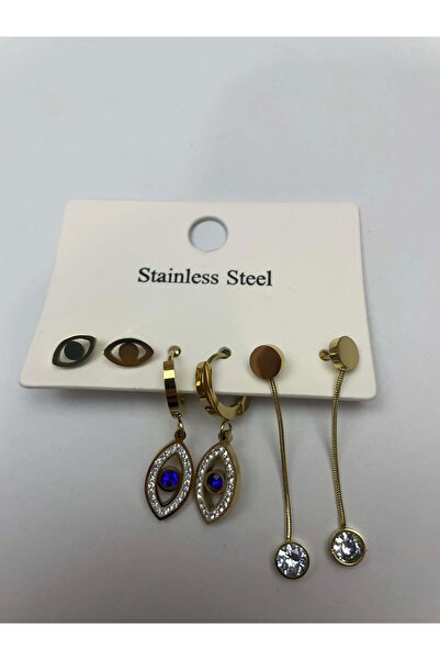 TakıDolabı أقراط فولاذية مكونة من 6 قطع