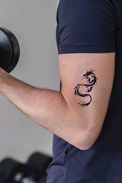 TakıDolabı Ejderha Figürlü 12 Saat Sonra Kararan Geçici Dövme Tattoo